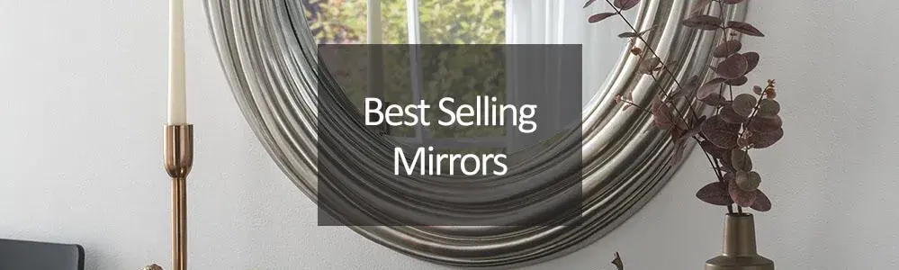 best selling and most popular mirrors - silver round swirl framed mirror
