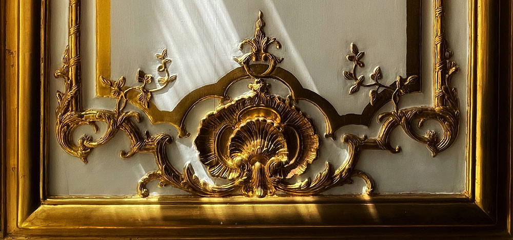 baroque gold panel at palace of versailles