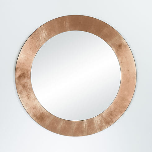 basic copper circle large framed mirror by deknudt mirrors