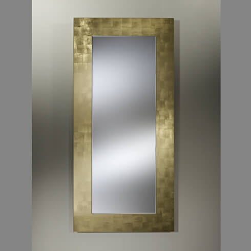modern gold mirror rectangular textured frame