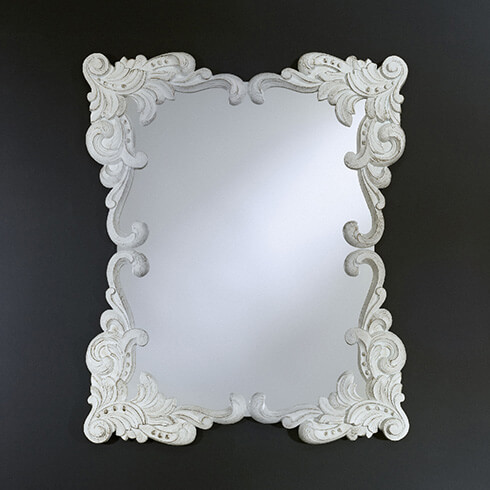 biomorphic mirrors to compliment biophilic design - foliage framed mirror in white