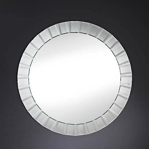 deknudt club round slice framelss sunburst mirror
