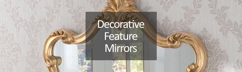 Decorative Feature Mirrors - ornate gold framed feature mirror