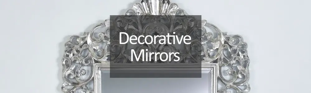 Decorative Mirrors - silver ornate framed mirror