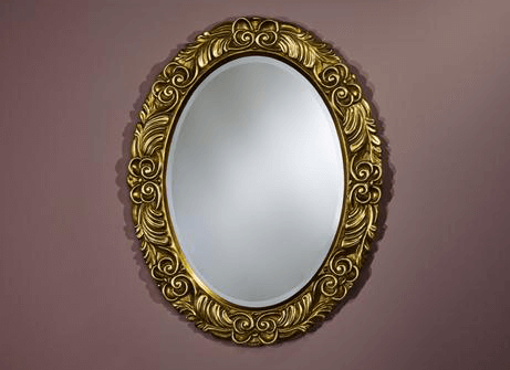 oval gold mirror similar in style to snow White Magic Mirror