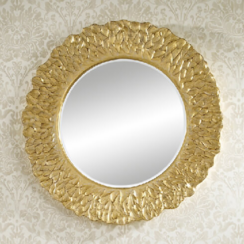 deknudt flora round gold sunburst mirror