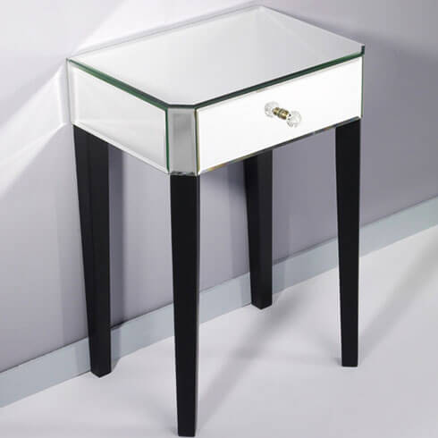 decorating with mirrored furniture console tables