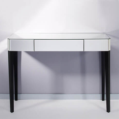 decorating with mirrored furniture console tables