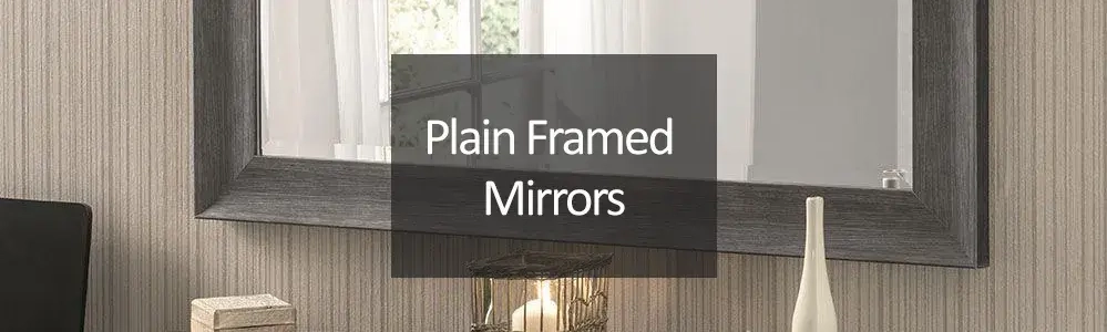 Plain Wall Mirror with slim gold frame