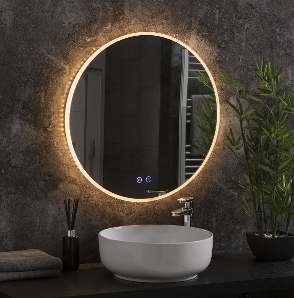 Round Led Bathroom Mirror 189 60, Round Bathroom Mirror With Light