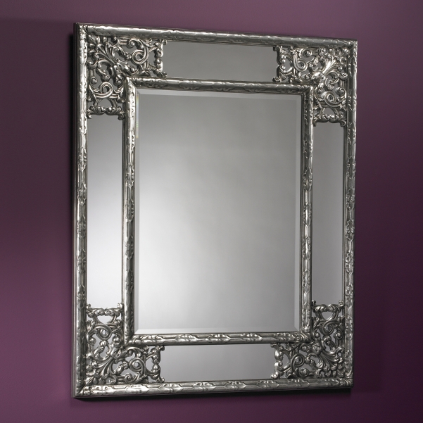 Angolo Decorative Corner Silver Leaf, Decorative Framed Mirrors