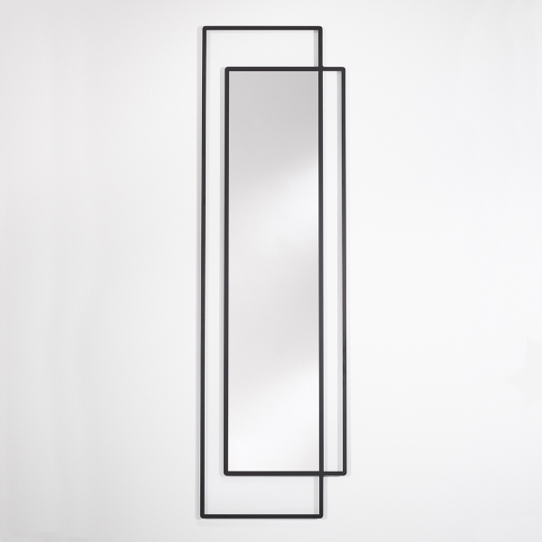 Bordo Full Length Mirror With Black Edge By Deknudt Mirrors 695 00 Uk - Frameless Full Length Wall Mirror Uk
