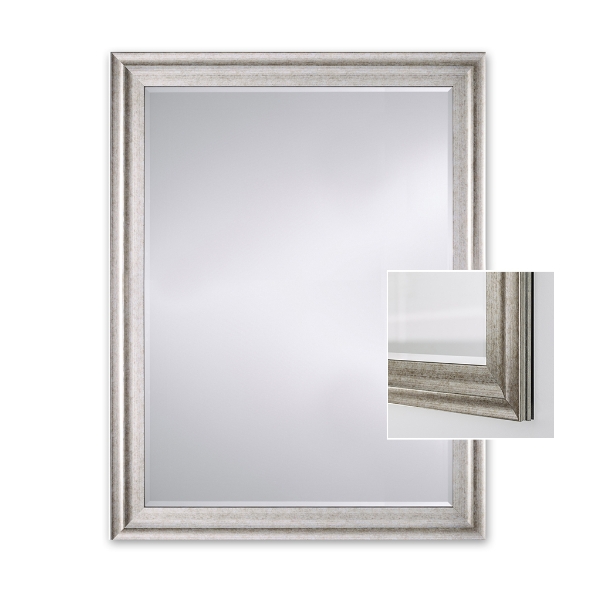 Metz Silver Rectangle Deknudt Mirrors, Tall Mirrored Frame Mirror