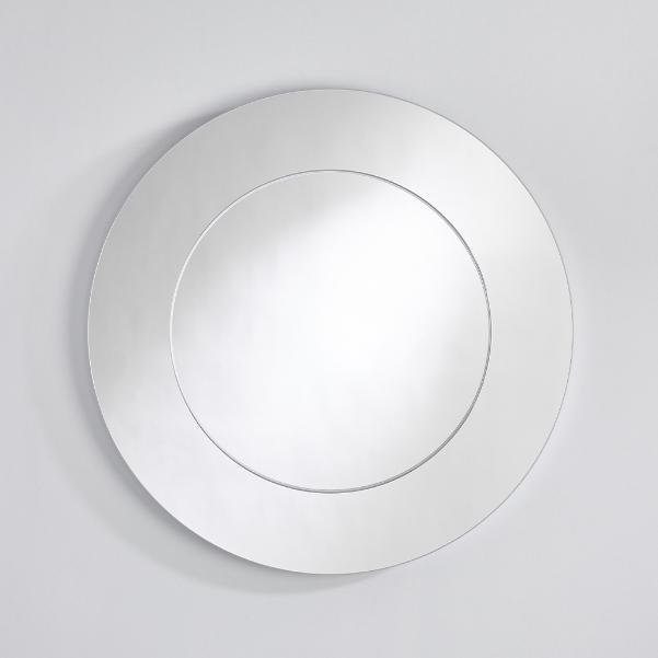 Rado Round Frameless Deep Edge Wall Mirror By Deknudt Mirrors 385 00 Uk - Round Frameless Wall Mirror Uk