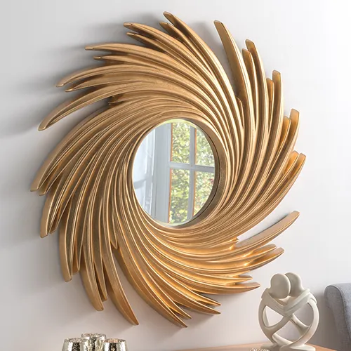gold swirl sunburst mirror